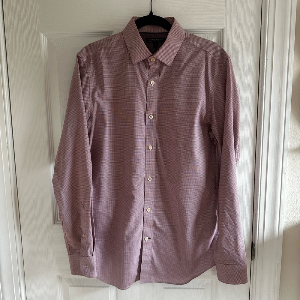 Banana Republic Light Red Dress Shirt Cotton